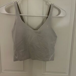 Gray V-Neck Tank Top